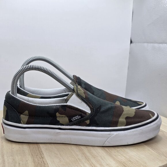 Womens Size 7 - Vans Classic Canvas Slip On Camo Sneakers Shoe Loafers - Picture 3 of 9